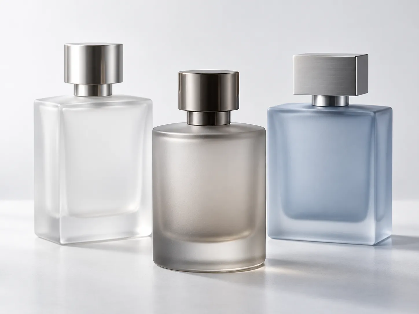 Frosted perfume bottle finish
