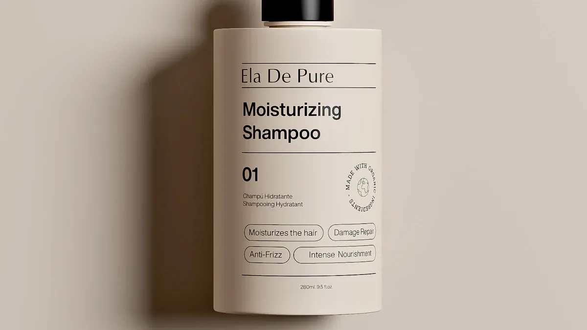 Shampoo bottle base design illustration