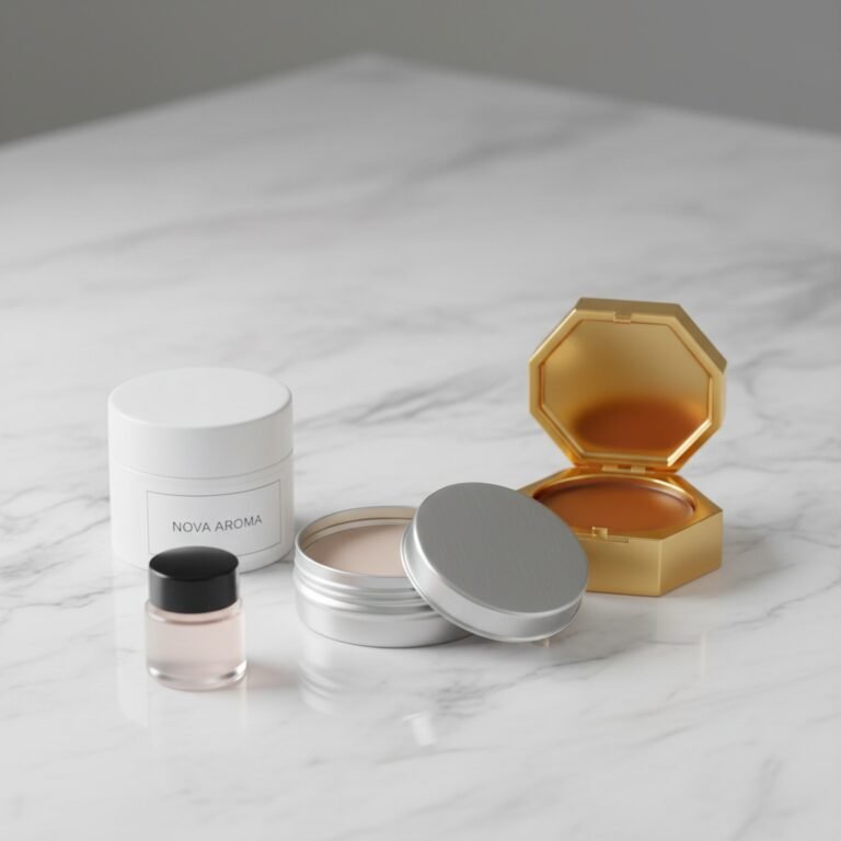 Solid perfume container illustration